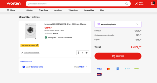 Lavadora KUBO KBWM8992 6 kg 1000 rpm Blanco por solo 179,99€