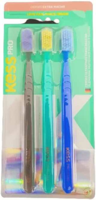 Jogo: KESS Pack com 3 Escovas de Dente - R$ 18,62