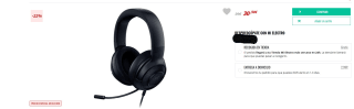 Auriculares Gaming marca Razer Kraken X Lite - Sonido 7.1, Micro, por 30,50€
