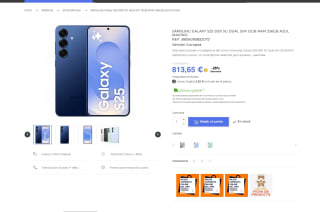 Samsung Galaxy S25 S931 5G dual sim 12GB RAM 256GB azul marino por 813,65€