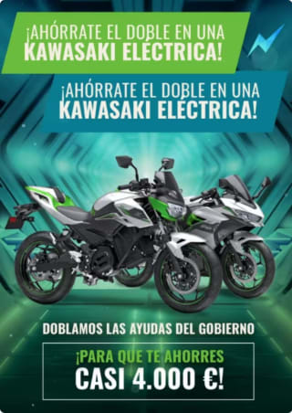Descuento 4000€ Motos eléctricas Ninja e-1, Z e-1 en KAWASAKI