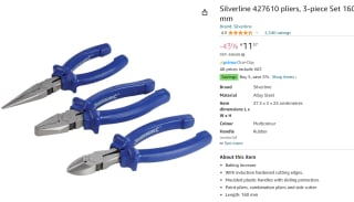 Silverline 427610 3-delige Tangenset - 160mm voor €11,37 bij Amazon