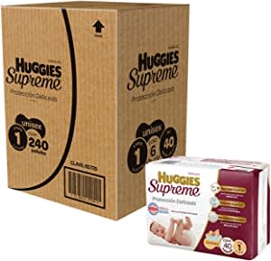 Pañales Huggies Etapa 1 - 240 unidades por $1,017.48 en Amazon