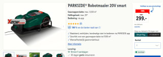 PARKSIDE® Robotmaaier 20V met Led-display voor €199 in de Lidl webshop
