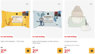 Babyverzorging voor €2,50 bij Hema