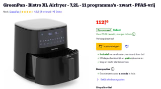 Greenpan Bistro XL Airfryer voor €112,86 bij Bol