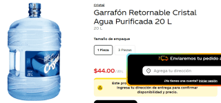 3x2 en Garrafón de Agua Cristal en Coca Cola en tu Hogar