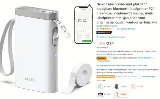 Nelko Label Printer met Tape, Bluetooth Label Printer P21 voor €19,82 bij Amazon