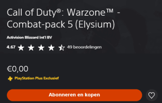 Call of Duty®: Warzone™ - Combat-pack 5 (Elysium) gratis in de Playstation Store