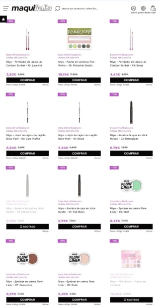 -15% de Descuento en Miyo desde Maquillalia.