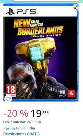 New tales from the Borderlands Deluxe Ed. PS5 por 19,99€.