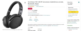 Auriculares Sennheiser HD 4.40 BT por $2,240 en Amazon