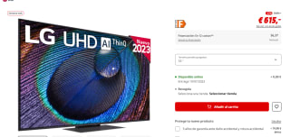 TV LED 55" LG 55UR91006LA UHD 4K, Inteligente α5 4K Gen6, Smart TV por 615€