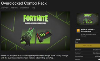 Overclocked backbling en wrap voor Fortnite gratis via Epic Games