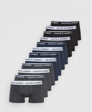 12 Calzoncillos Jack & Jones JACSOLID TRUNKS a solo 28,99€