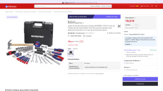 Juego de Herramientas para el Hogar WORKPRO 165 PCS por 18,51€