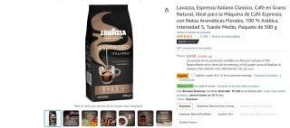 Marca Lavazza, Espresso Italiano Classico, Café en Grano Natural 1kg por 8,98€