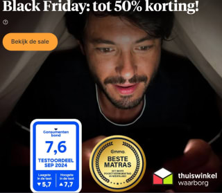 Tot 50% korting op Black Friday sales bij Emma Sleep