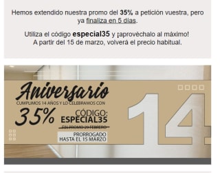 Descuento de -35% en Estores baratos