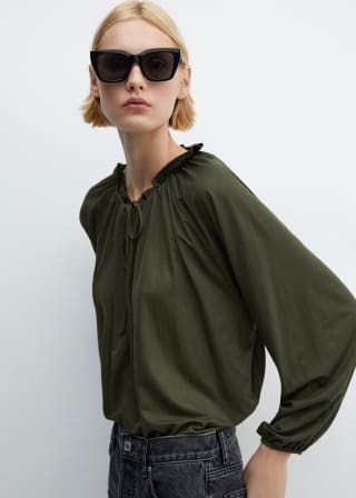 Blusa manga abullonada de Mujer por 6.99€