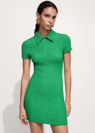 Vestido cuello polo textura para Mujer por 5.99€