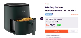 Tefal Easy Fry Max EY2453 - Heteluchtfriteuse - 5L voor €59,95 bij iBOOD