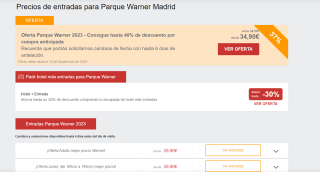 Descuentos para parque temáticos
