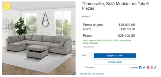 Sofá Modular Thomasville 6pzas por $25,199 | Costco
