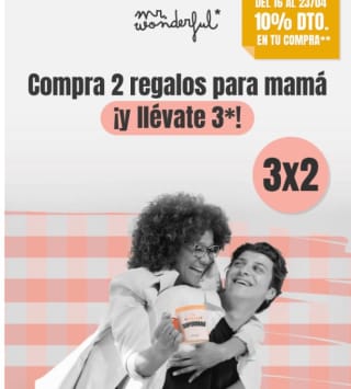 dos rpomos 3x2 en cosas de la madre y -10% en tu compra