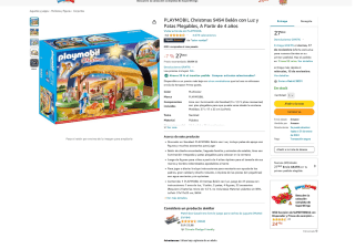 Christmas Belén Playmobil con Luz y patas plegables por 20,99€
