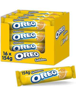 Oreo Golden Galletas de Vainilla Rellenas de Crema Sabor Vainilla 154g Pack de 16 por 15,95€.