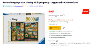 Ravensburger - Legpuzzel - Disney Multiproperty - 9000 stukjes voor €69,09 bij Bol