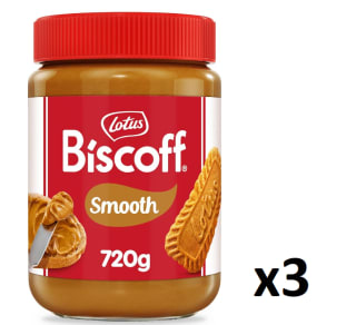 3 Botes de Lotus Biscoff | Crema Dulce para Untar | Cremoso | Sabor a Galleta Caramelizada | Vegano | Sin Frutos Secos | Sin Colorantes ni Aromas Añadidos | Tarro PET | 720g por 10.68€
