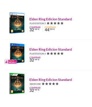 Videojuego Elden Ring para PS5, XBOX y PS4 por 32,99€