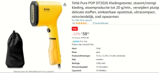 Tefal Pure POP Kledingstomer Manhattan Yellow voor €38,89 bij Amazon