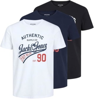3-Pack JACK & JONES heren T-Shirts voor €17,70 bij Amazon