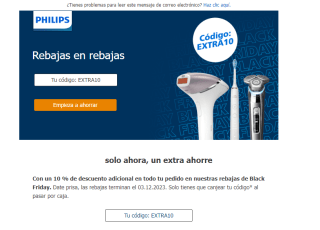 Descuento extra de -10% en Philips