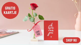 Gratis kaart bij je valentijnscadeau bij Bloompost