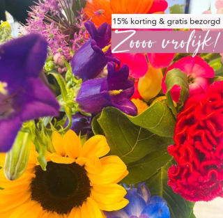 15% korting + gratis bezorging bij Bloemenvandeteler