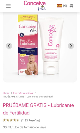 Prueba gratis lubricante de fertilidad