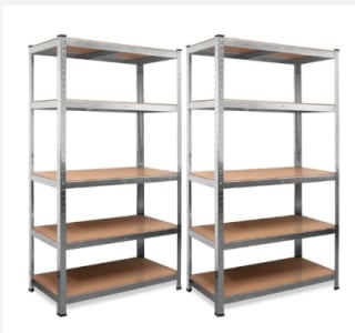 2x Étagères charge lourde metallique 5 tablettes 170x75x30cm Charge max. 350 kg à 58,99€