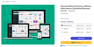 Password Boss premium abonnement voor €32,65