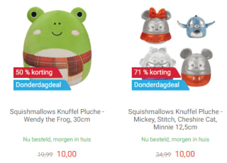 Squishmallows Knuffel Pluche voor €10 bij Lobbes