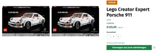 Lego Creator Expert Porsche 911 voor €129,99 bij Speldorado