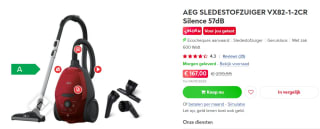 AEG VX82-1-2CR Rood stofzuiger voor €167 bij Vandenborre