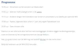 Gratis tickets Nationale Kinderherdenking in Madurodam op 4 mei