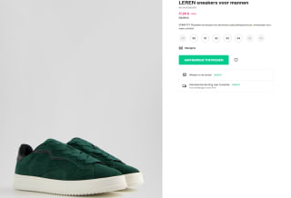 Suede leren herensneakers (groen) voor €17,99 bij Bershka