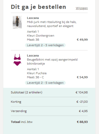 20% korting op badkleding en strandmode bij OTTO