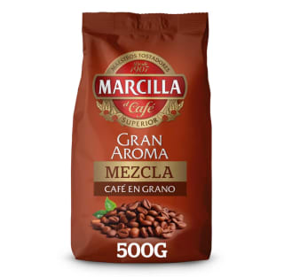 2 Marcilla Gran Aroma Café en Grano Mezcla o Natural 500g por 10,78€