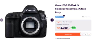 Canon EOS 5D Mark IV Body - Zwart voor €1899 bij Ibood
